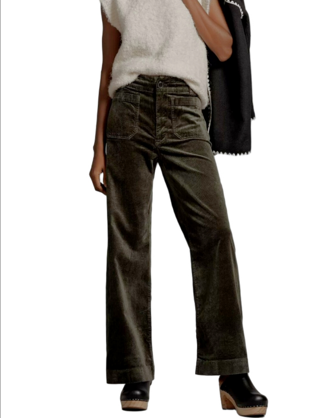 🆕 ANTHROPOLOGY MAEVE "COLETTE" DARK BROWN WIDE LEG CURDOROY PANTS